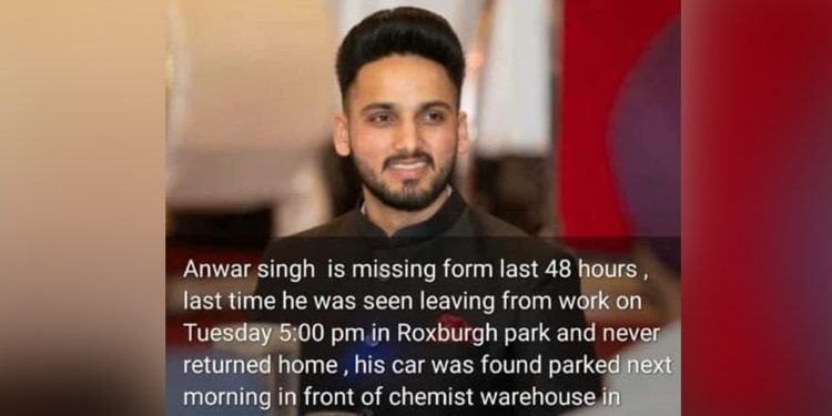 Missing Indian in Melbourne located after 5 days 1 Anwar Singh