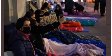 Dozens sleep outside Indian High Commission in London