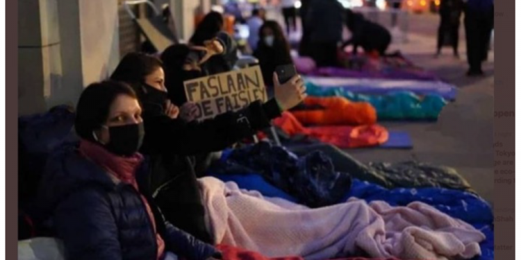 Dozens sleep outside Indian High Commission in London