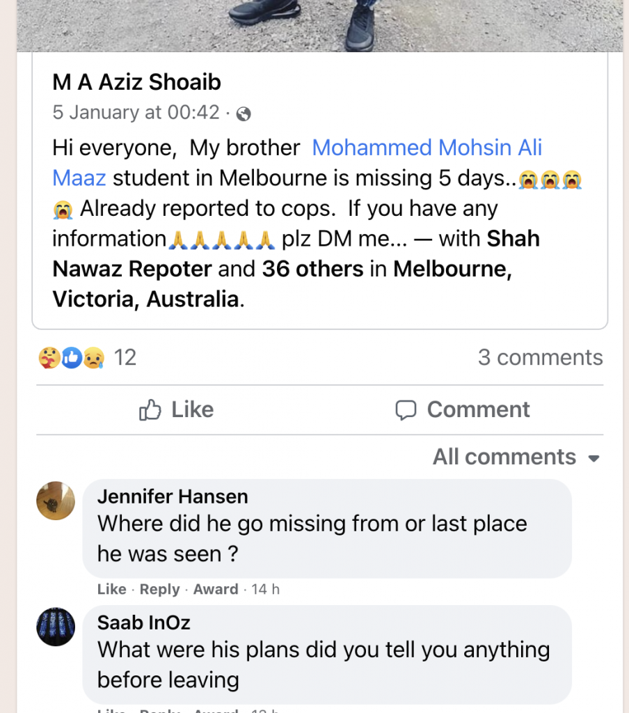 'Help us': Indian student missing from Melbourne, father appeals to foreign minister 3 Md