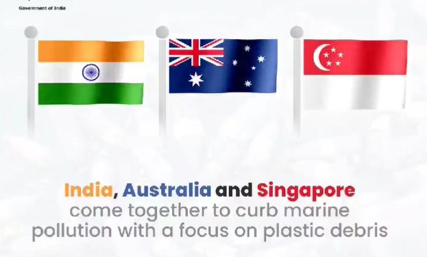 India, Australia, Singapore join hands to address marine pollution caused by plastic debris 1 India, Australia, Singapore join hands to address marine pollution caused by plastic debris