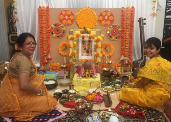 In New Zealand, Saraswati Puja performed by women