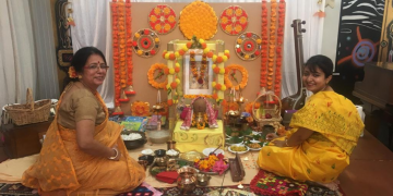 In New Zealand, Saraswati Puja performed by women