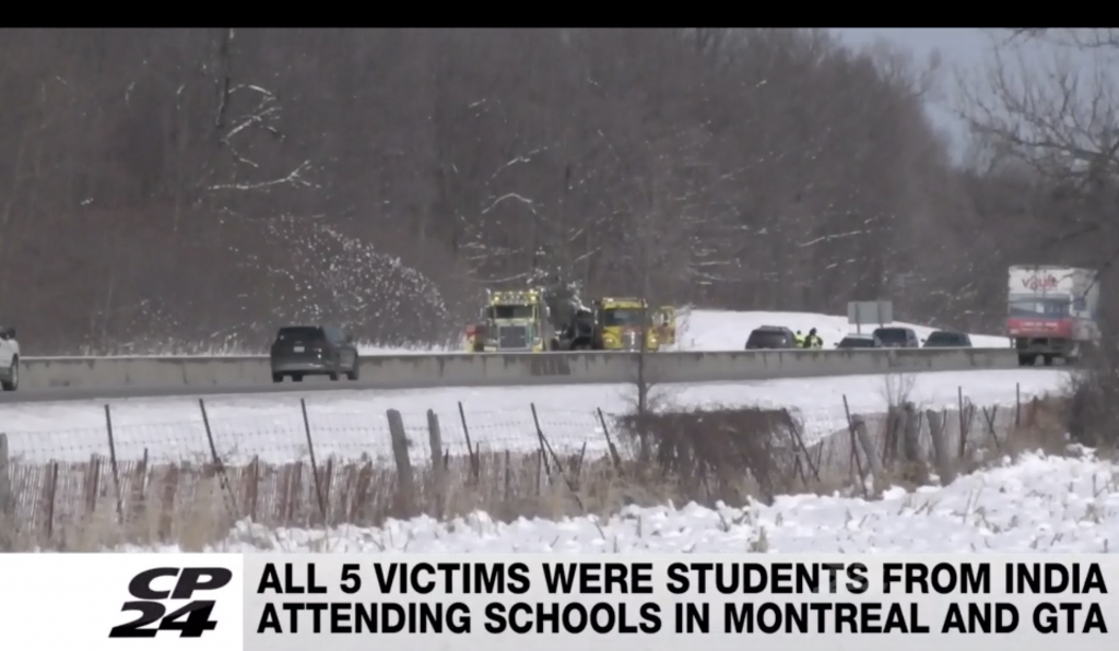 'Heart-breaking tragedy': Five Indian students killed in a road accident in Canada - Vimarsana News