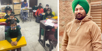 Ranbir Singh, left, has made this school the mission of his life.