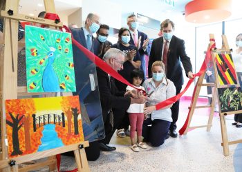 Blacktown Paediatric Ward Ministerial visit. Group shot