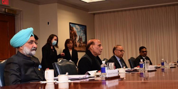 Rajnath Singh asks US defence giants to make in India 1 Rajnath Singh in the US for 2+2 India US Dialogue