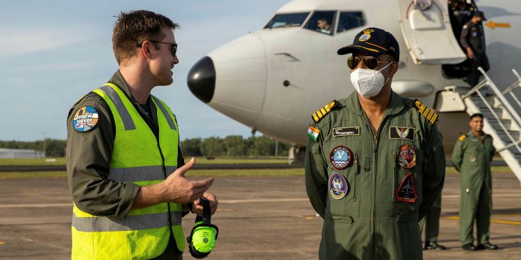 'On patrol with our Indian friends': Indian Navy P-8I Neptune patrols with RAAF in Darwin 1 Australia India navy exercise