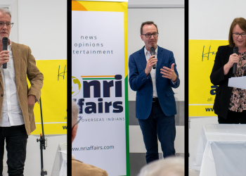 Senator Tony Sheldon, Greens senate NSW candidate David Shoebridge and Lord Mayor Donna Davis of Parramatta at NRI Affairs first anniversary