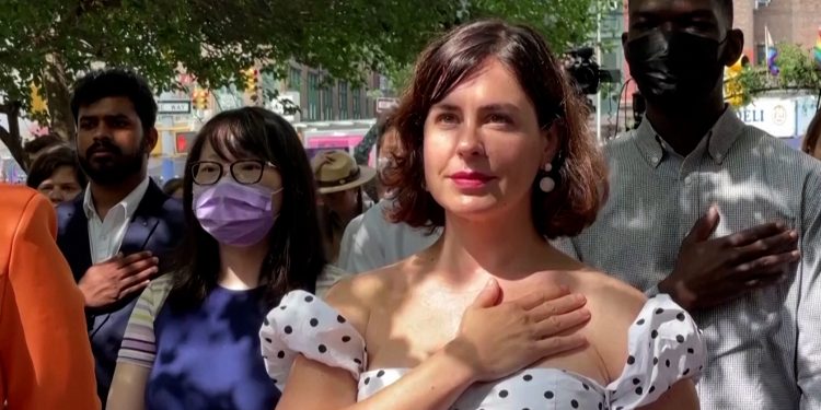 The U.S. Citizenship and Immigration Services (USCIS) chose the site to celebrate June as the Pride Month, to "reflect on the progress we have made as a Nation in the fight for justice, inclusion, and equality," and to support LGBTQIA+ rights.