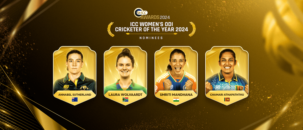 Smriti Mandhana and Arshdeep Singh shine as ICC Award nominees, Shreyanka Patil also recognised 2 ICC Awards 2024 Women s ODI Cricketer of the Year Nominees 21x9