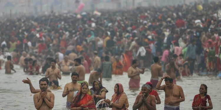 Reverence for the sacred waters of the Ganga and belief in its power to wash away sins bring millions to India’s Maha Kumbh festival
