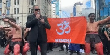 Outrage as NZ church leader burns religious and cultural flags at anti-immigration protest
