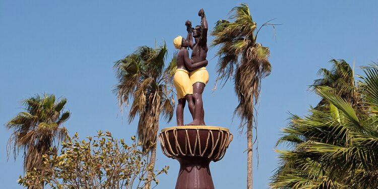 Memorial to slavery Ile de Goree Senegal