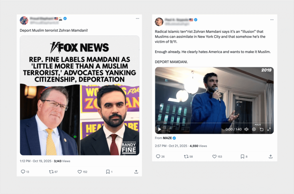 Islamophobic hate surges on X during New York mayoral race 10 Tweet 4