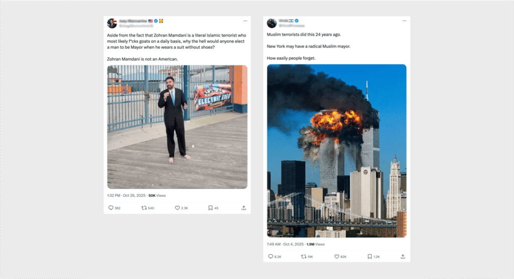 Islamophobic hate surges on X during New York mayoral race 6 Tweets