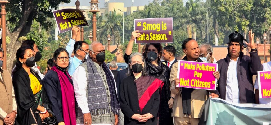 Delhi pollution protest @rajeevgowda