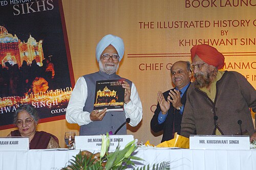 Remembering Khushwant Singh: A Life Lived with Wit, Walks, and a Whisky Shot 2 500px The Prime Minister Dr. Manmohan Singh releasing ‘The Illustrated History of Sikhs by Shri Khushwant Singh in New Delhi on January 12 2006