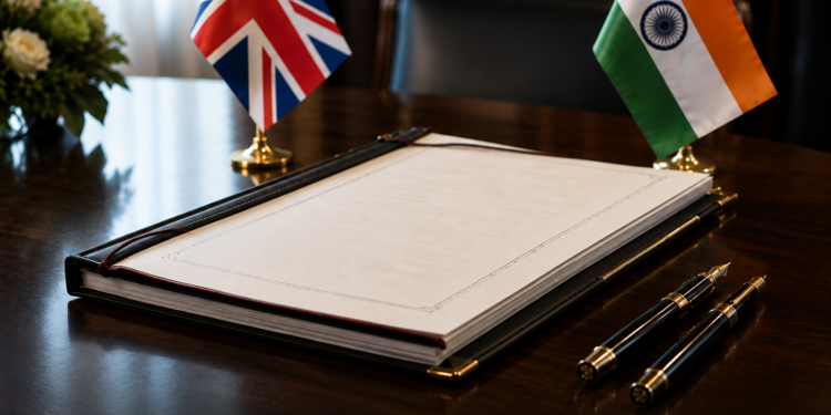 UK-India Trade Deal Goes Live on 15 July: What It Means for Indians in Britain 1 Signed bilateral trade agreement and pens on a conference table, India UK trade deal 2026.