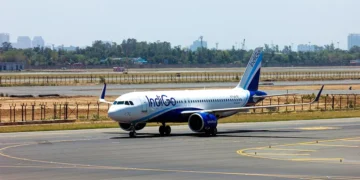 Airbus A321 aircraft on tarmac, Dubai-Mumbai indigo flight diverted Rajkot cargo hold smoke alert 2026