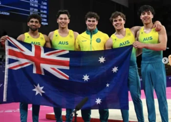 Ritam Malik Ends Australia's Long Wait for a Gymnastics Medal in Glasgow 2026 Commonwealth Games 4 Ritam Malik and Australian gymnastics team with bronze medal Glasgow 2026