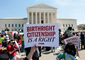 US Supreme Court upholds birthright citizenship in a win for 300,000 Indian H-1B families 3 Crowd gathered outside the US Supreme Court on 30 June 2026 after birthright citizenship ruling, Indian H-1B NRI families