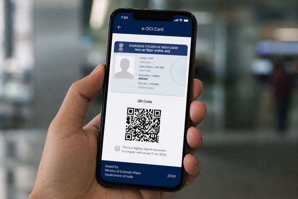 India's OCI card goes digital.