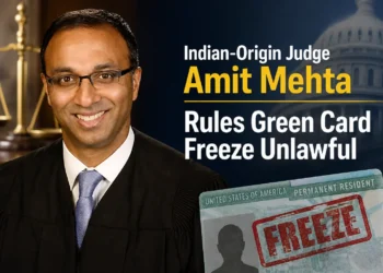 Indian-Origin Judge Amit Mehta Rules Green Card Freeze Unlawful. India is not one of the 75. 4 US federal courthouse Washington DC, Judge Amit Mehta green card freeze ruling 75 countries 2026