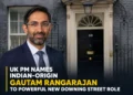 10 Downing Street London exterior, Andy Burnham Gautam Rangarajan appointment UK government 2026