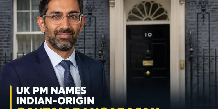10 Downing Street London exterior, Andy Burnham Gautam Rangarajan appointment UK government 2026