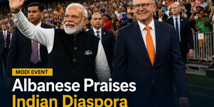 Modi Event: Albanese Praises Indian Diaspora as Powerful Bridge for 1 Million 1 Melbourne meets modi event