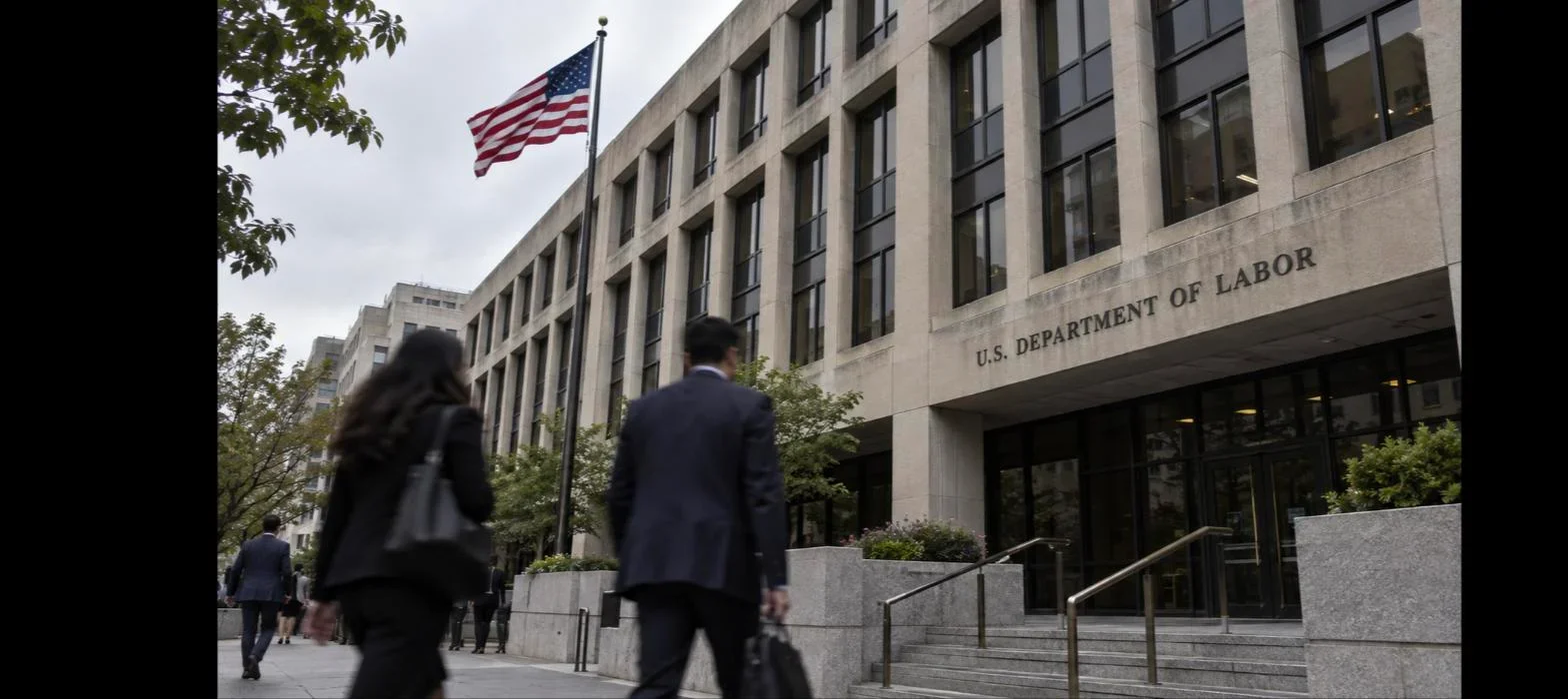 H-1B Applications From Indian IT Firms Fall Sharply Before Cognizant Freeze 2 Exterior of the U.S. Department of Labor building in Washington, which suspended Cognizant's PERM green card filings this week
