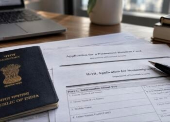 H-1B Applications From Indian IT Firms Fall Sharply Before Cognizant Freeze 3 H-1B applications from Indian IT firms have declined for years, shown by an Indian passport beside H-1B and green card forms