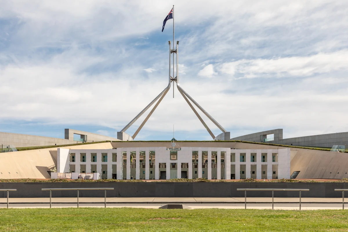 Australian Parliament House in Canberra in October 2019