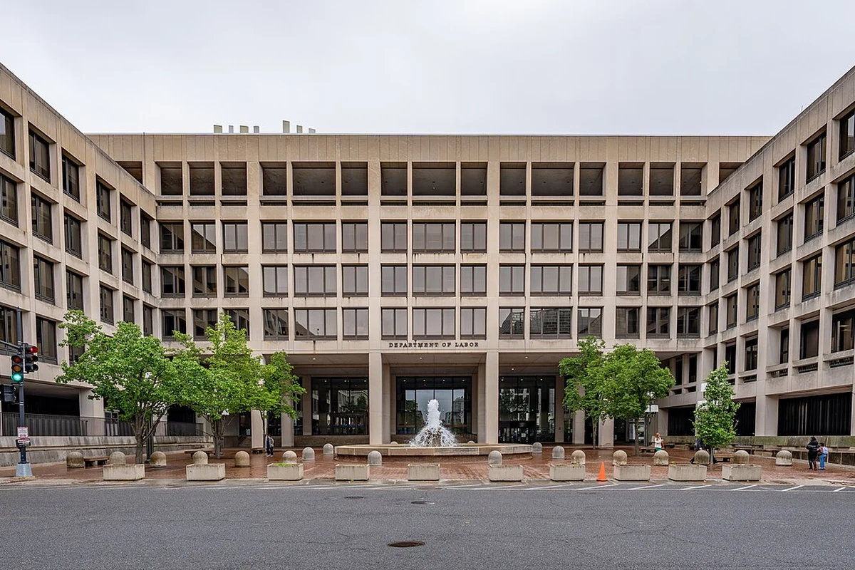 United States Department of Labor building in Washington in April 2026