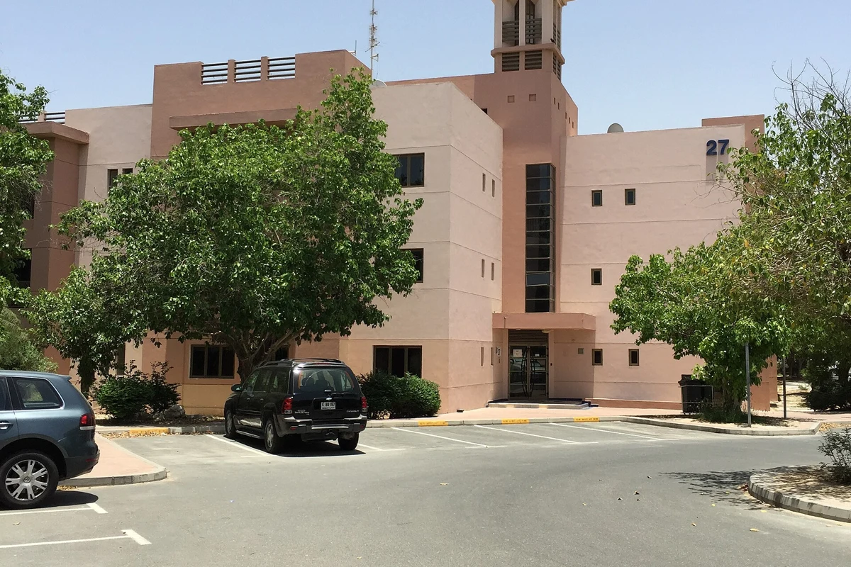 A residential building in Dubai’s Gardens community.