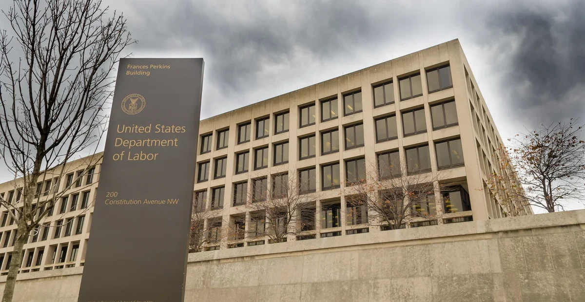 US Department of Labor building, which administers H-1B visa wage protections
