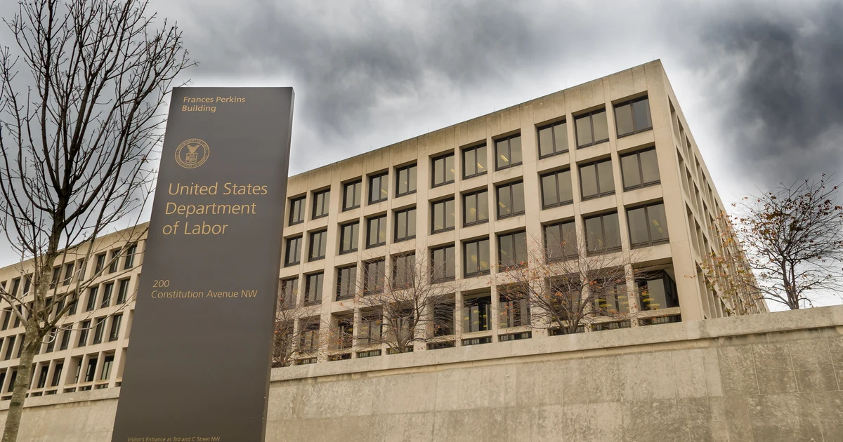 US Department of Labor building, which administers H-1B visa wage protections