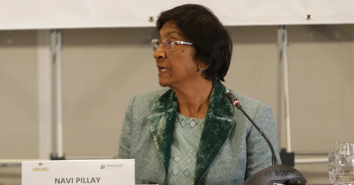 Navi Pillay Nobel Peace Prize laureate, the former UN High Commissioner for Human Rights, in 2018
