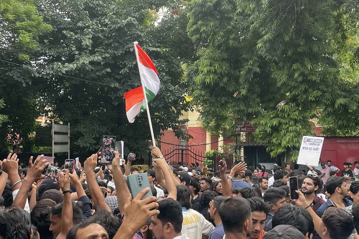 An evening gathering at Jantar Mantar on 21 July 2026