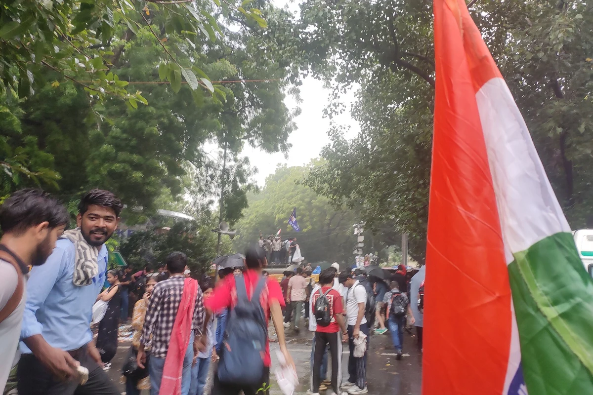 Protesters at Jantar Mantar on 20 July 2026