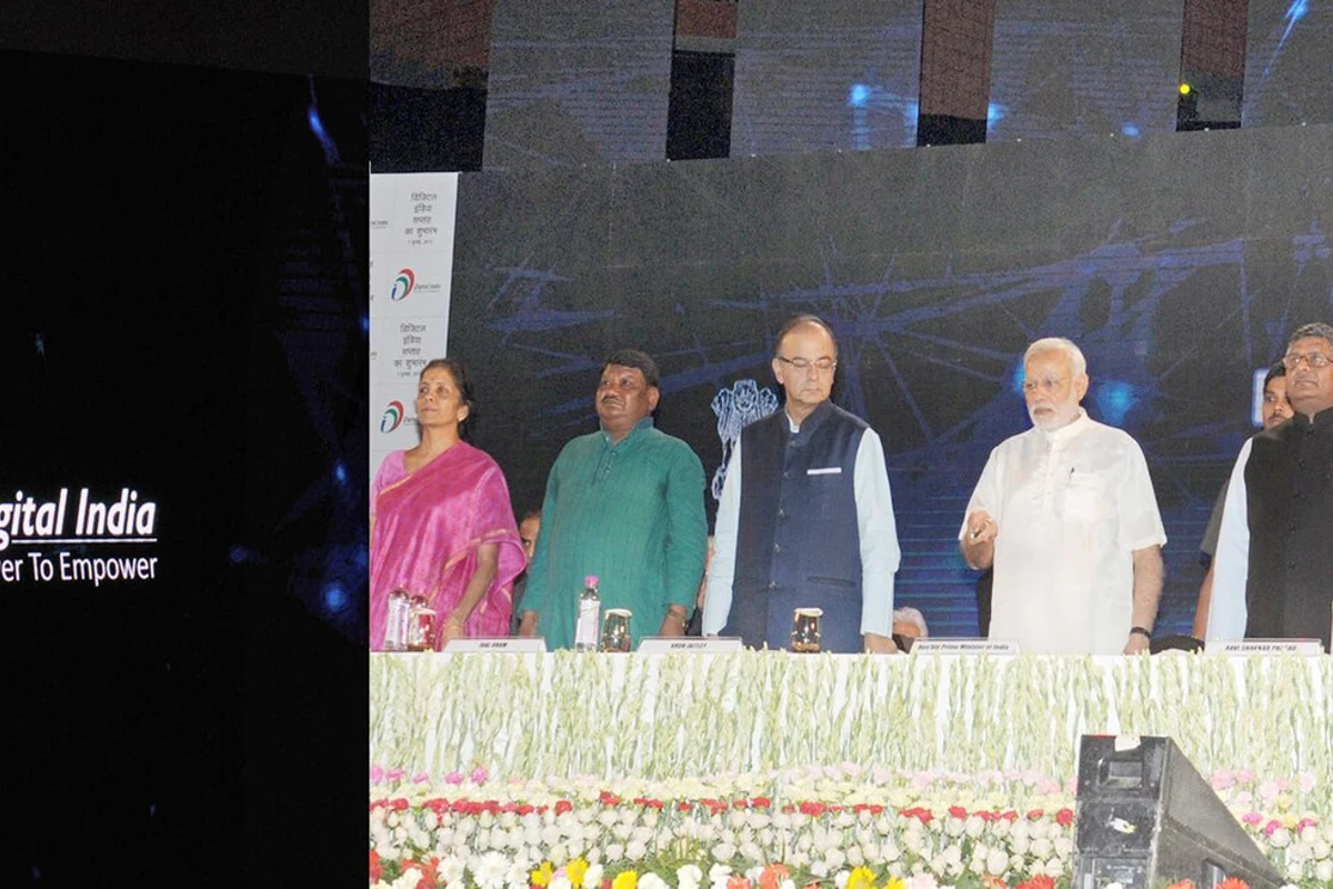The launch of Digital India Week in New Delhi on 1 July 2015