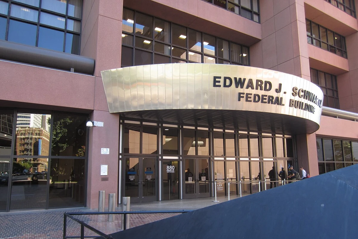 Entrance to the Edward J. Schwartz Federal Building in San Diego.