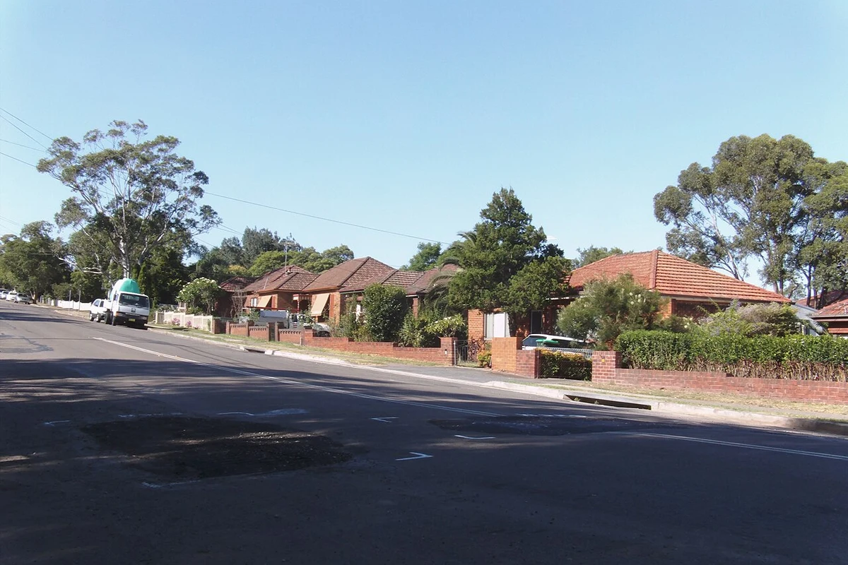 Houses on Blaxland Road in Rhodes, NSW.