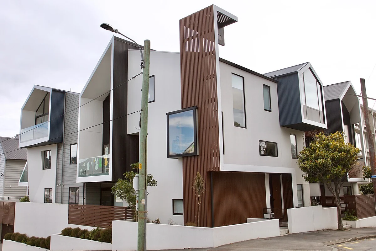 Apartments at 76 Brougham Street in Wellington, illustrating New Zealand renting arrangements.