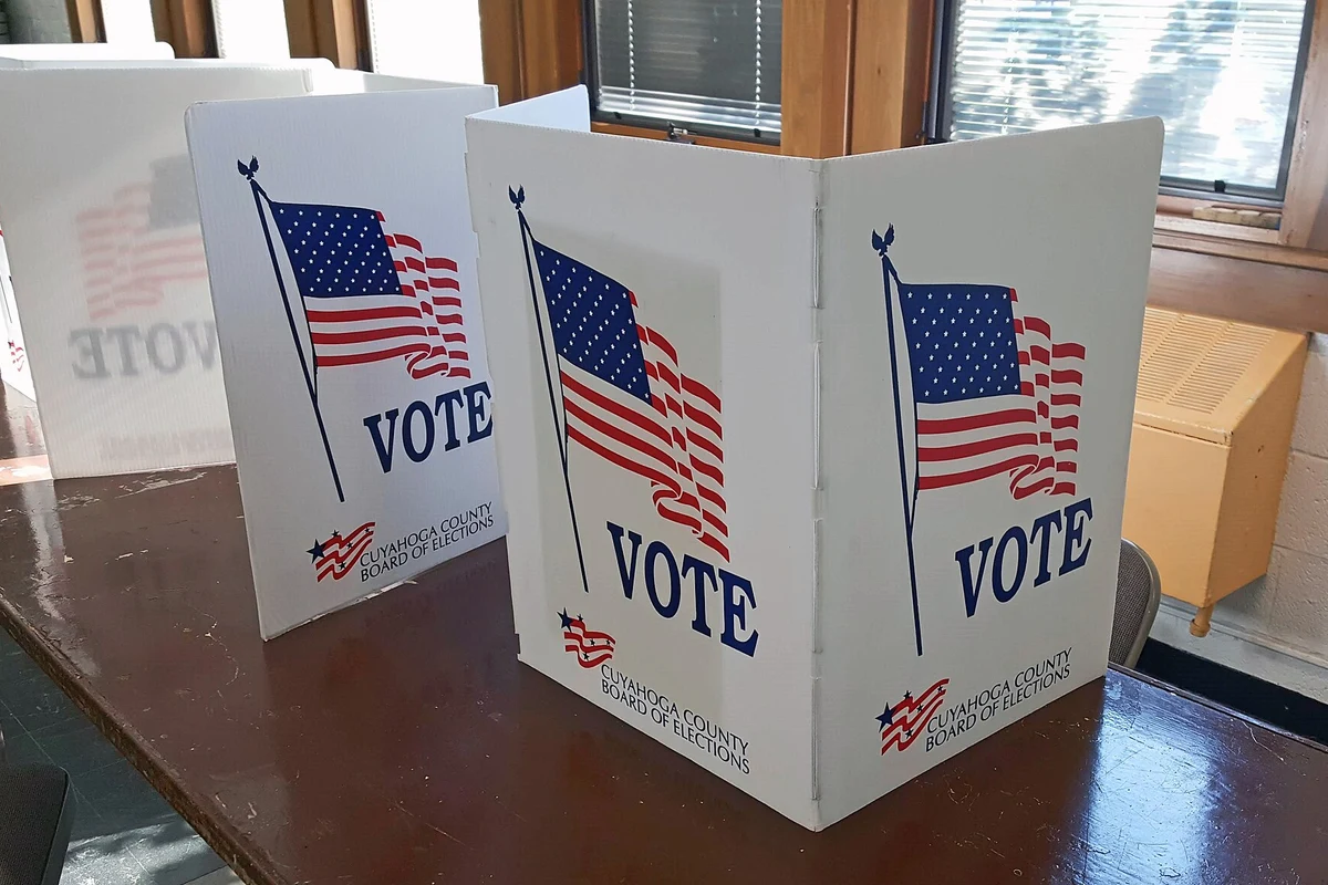 Voting carrels at an Ohio election in 2019