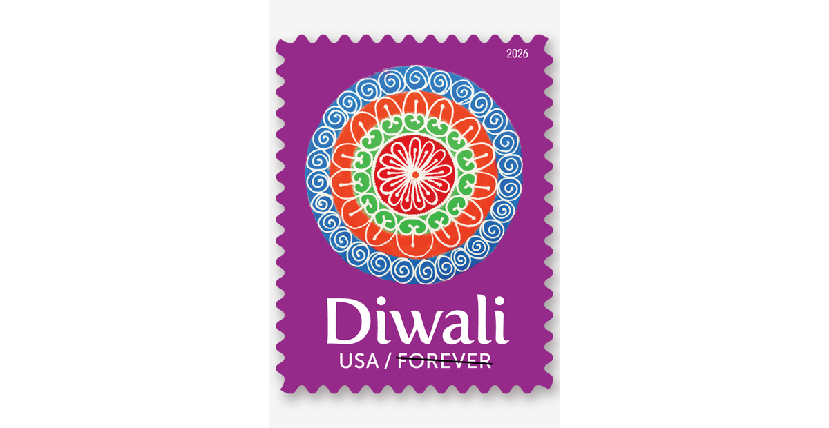 USPS Diwali stamp: The 2026 Diwali Forever stamp