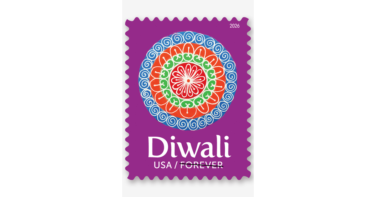 USPS Diwali stamp: The 2026 Diwali Forever stamp