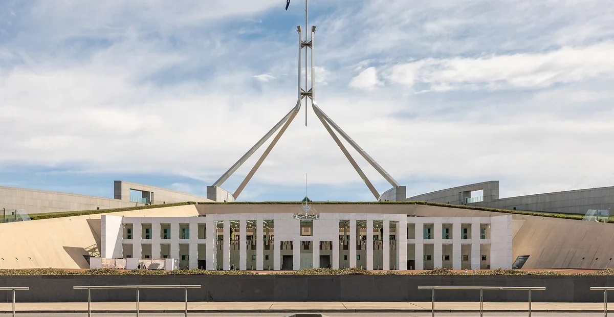Parliament House in Canberra, illustrating the Direction 123 visa character framework