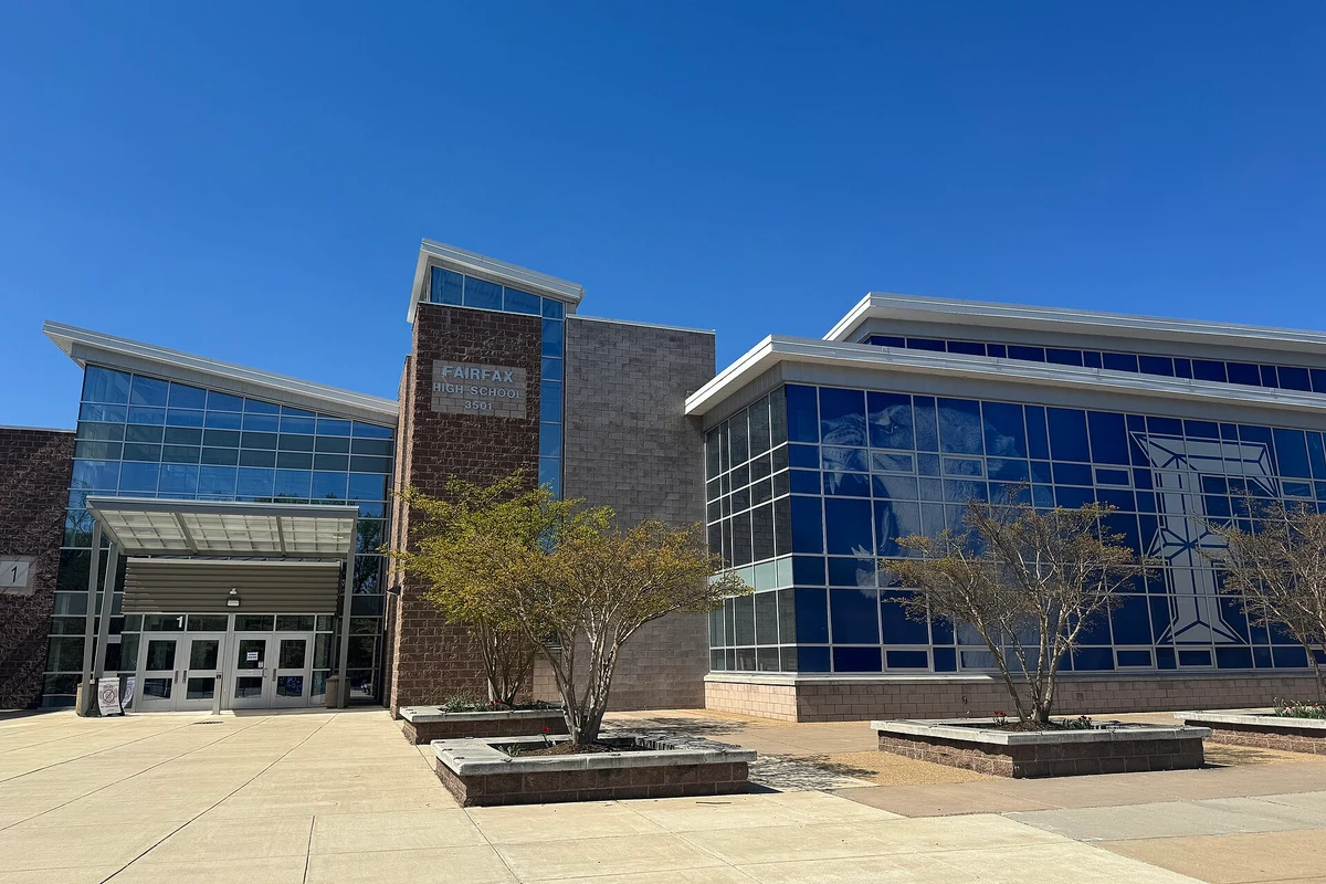 Fairfax High School entrance and modern classroom building